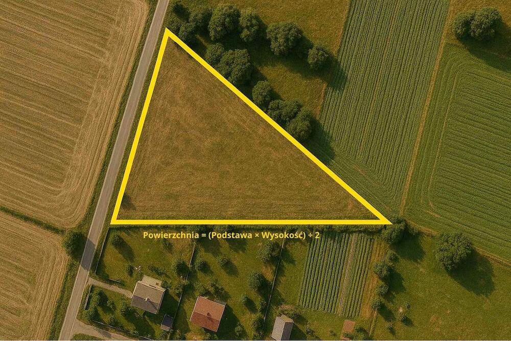 1 hektar - ile to m2 trójkątnego pola 