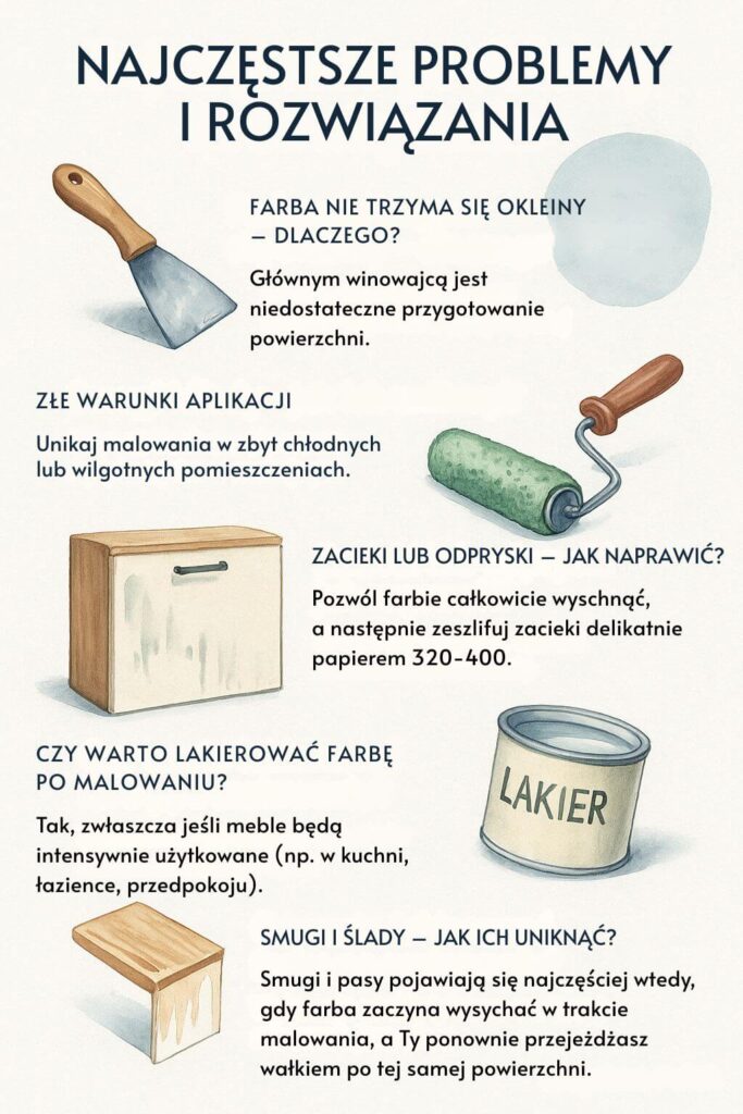 Najlepsza farba do malowania mebli z okleiny - błędy podczas aplikacji 