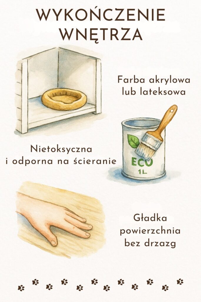 wykończenie wnętrza budy farbą akrylową