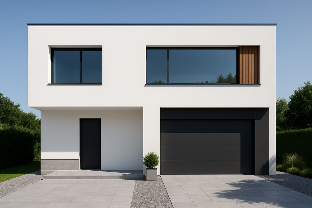 dom kostka - jaka elewacja w stylistyce nowoczesnego minimalizmu