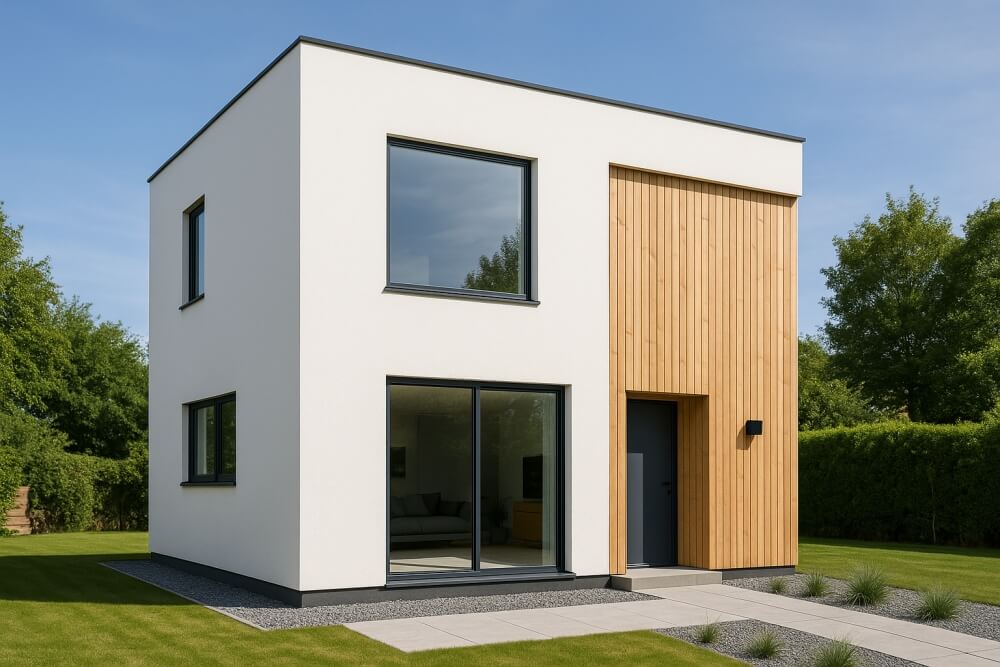 dom kostka - jaka elewacja w stylistyce skandynawskiej