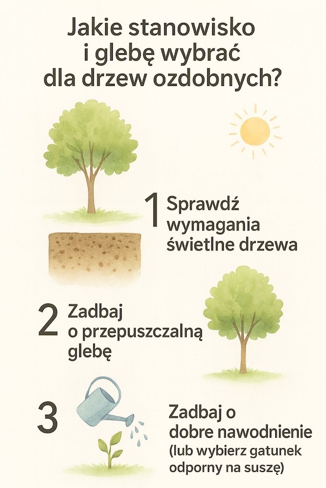 drzewa ozdobne przed domem - wybór miejsca sadzenia 