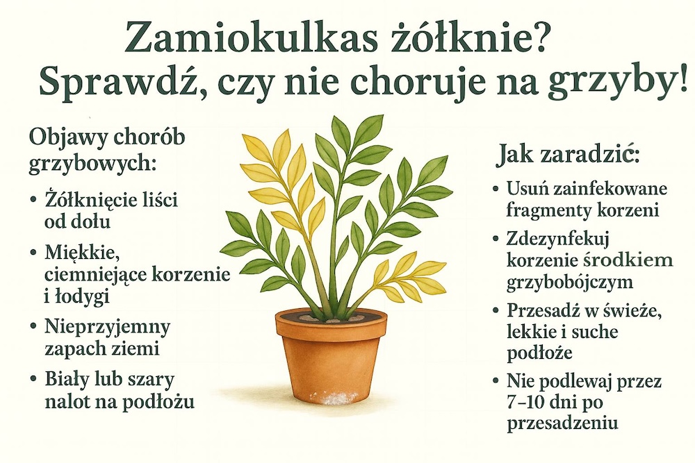 grzyby atakujące zamiokulkasa 