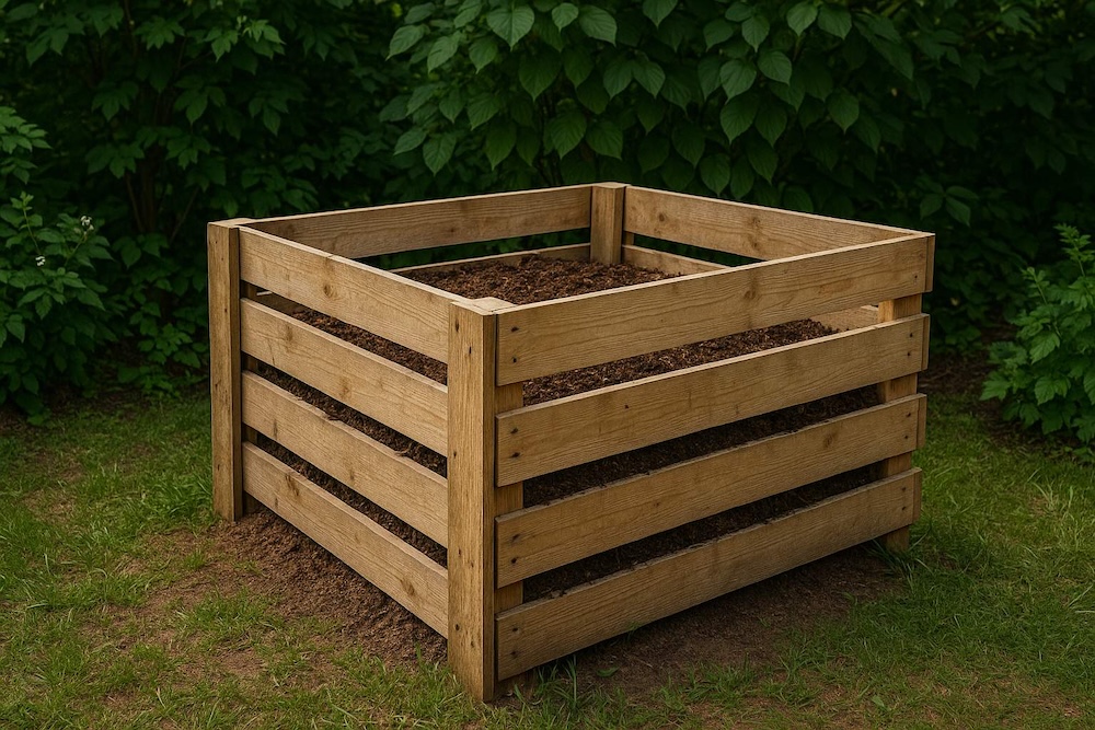 kompostownik z palet z jedną komorą 