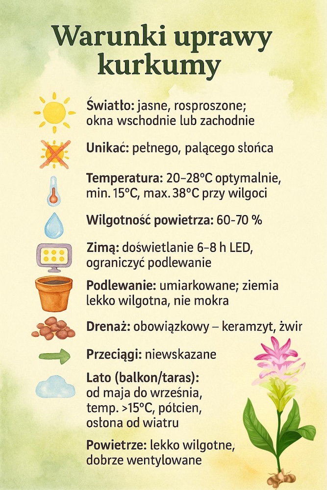 kwiat kurkuma - optymalne warunki uprawy 