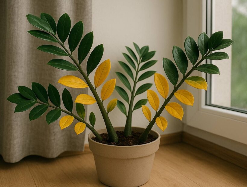 Kwiat zamiokulkas żółknie – co robić? Przyczyny i rozwiązania