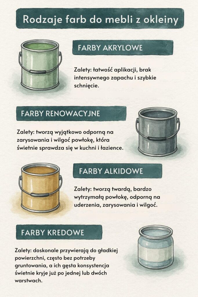Najlepsza farba do malowania mebli z okleiny - najpopularniejsze rodzaje