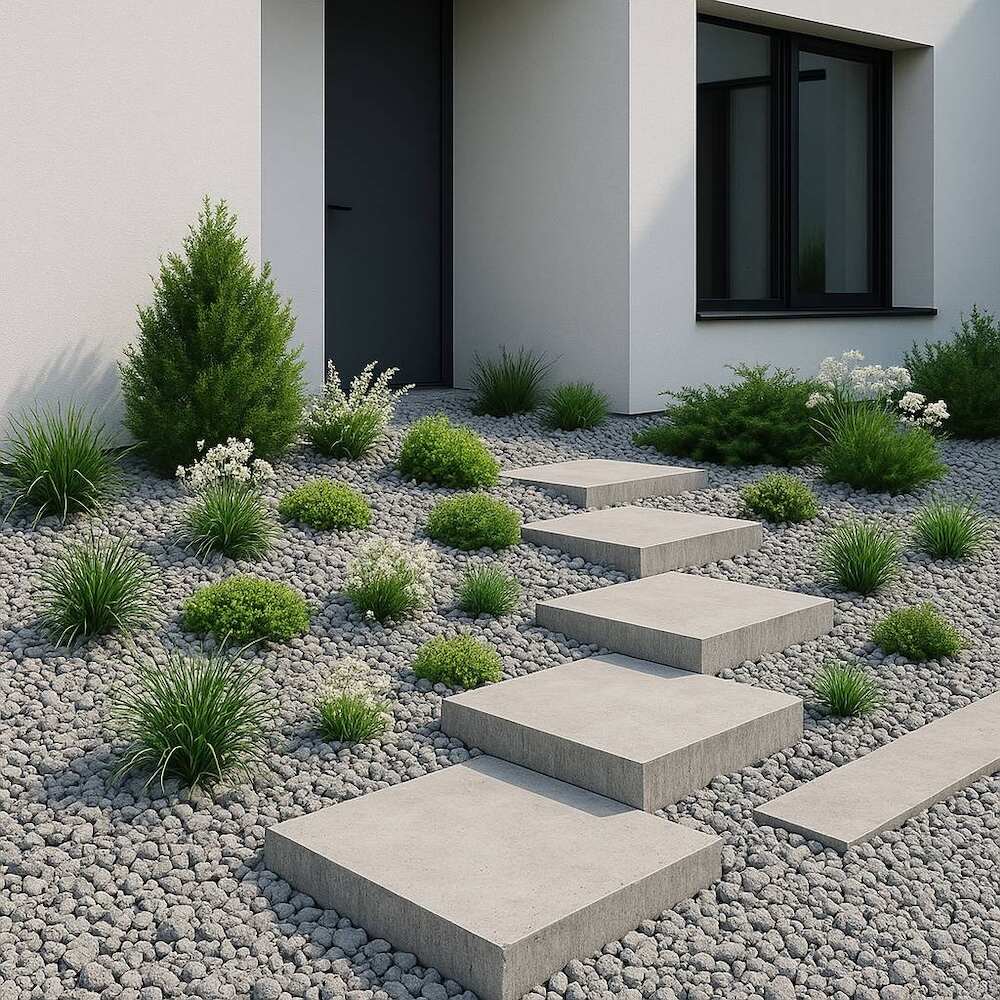 najpiękniejsze skalniaki - zdjęcia z płytami chodnikowymi 