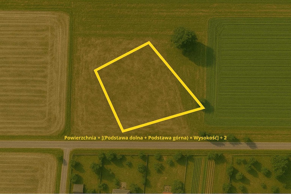 działka w kształcie trapezu - wzór 
