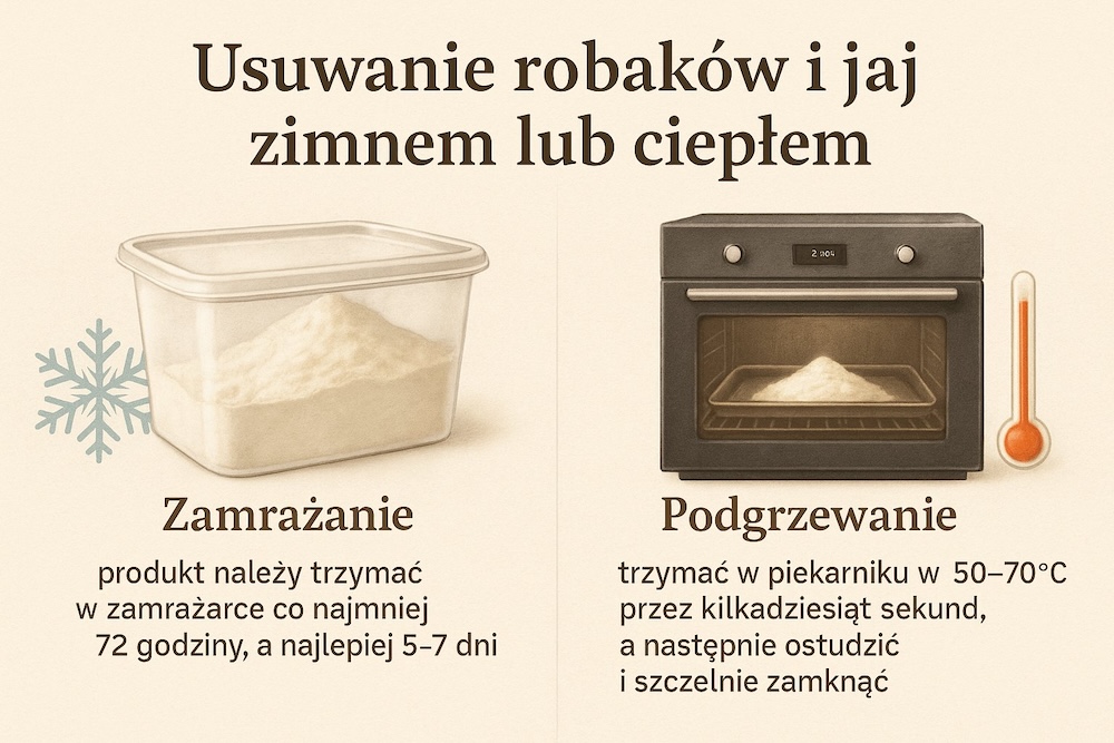 dezynfekcja mąki ciepłem lub zimnem 