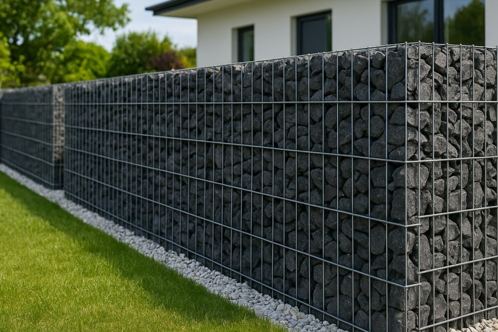 pomysły na ogrodzenia z wykorzystaniem gabionów