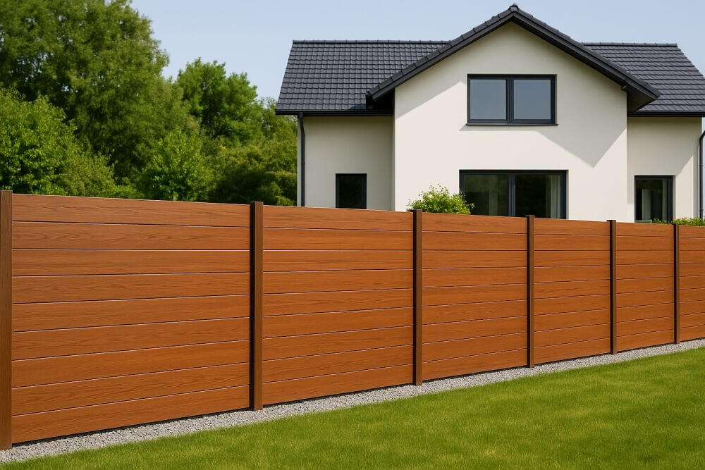 ogrodzenie domu z paneli kompozytowych
