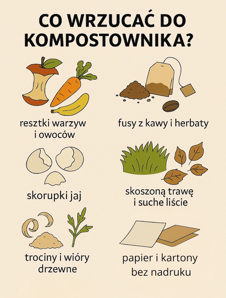 co można wrzucić do kompostownika 