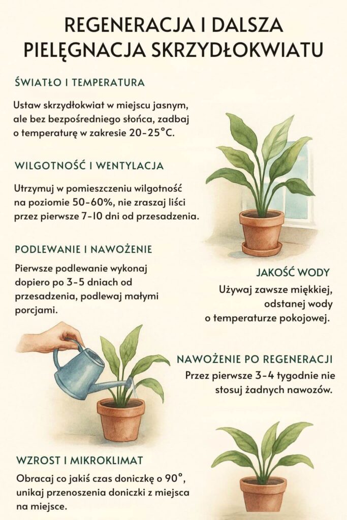 Przelany skrzydłokwiat - jak o niego dbać?