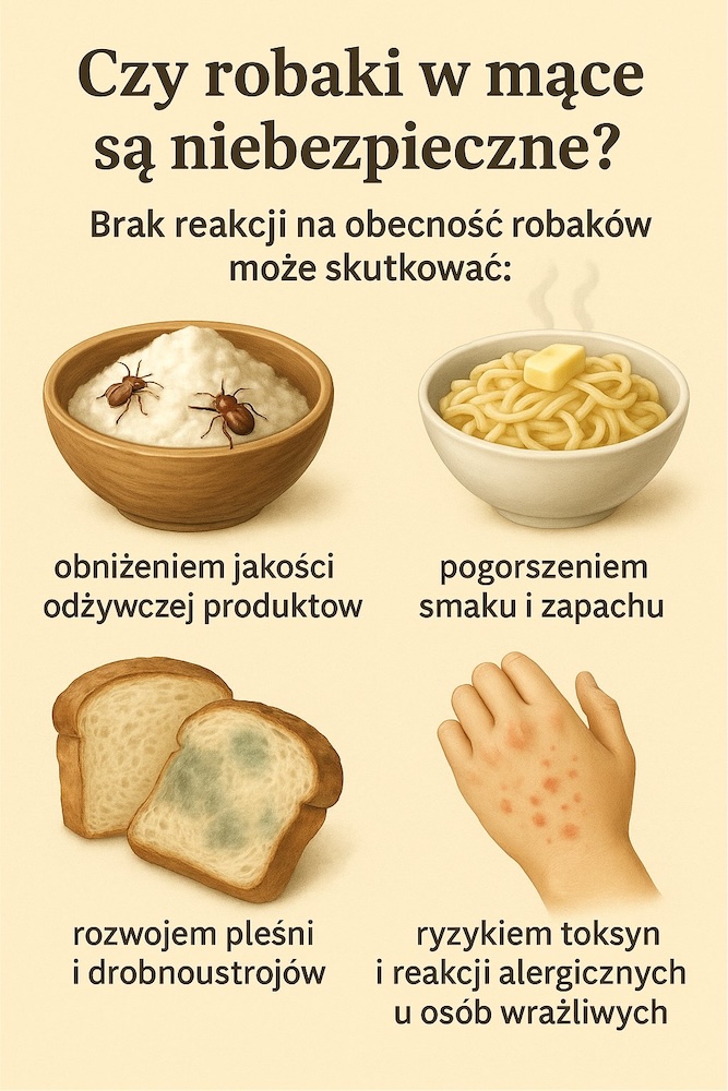 robaki w mące - konsekwencje ich obecności 
