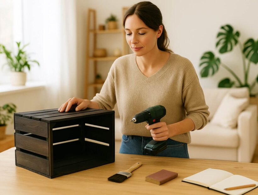 Stolik ze skrzynki – jak zrobić? Prosta instrukcja i inspiracje