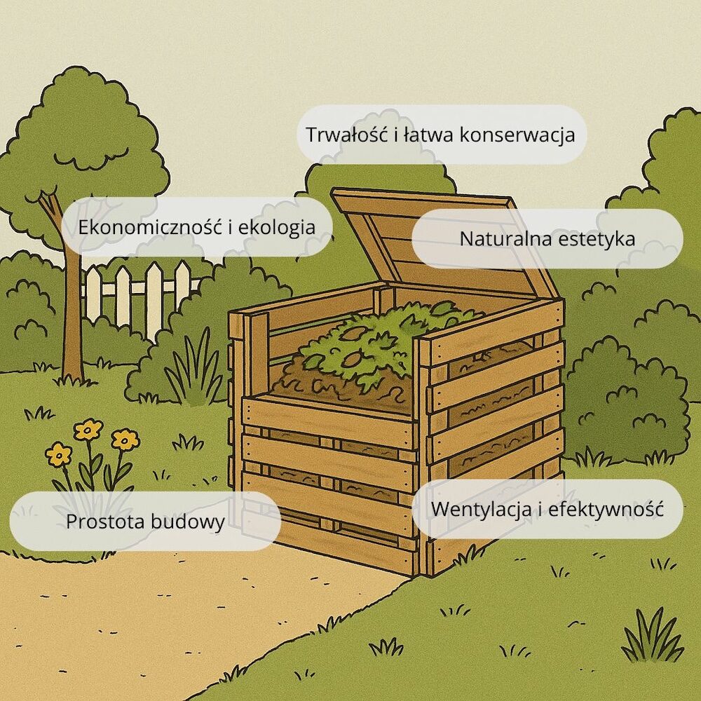 zalety kompostownika z palet 