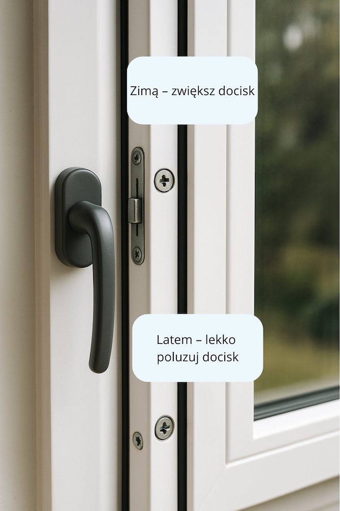 sezonowa regulacja drzwi balkonowych 