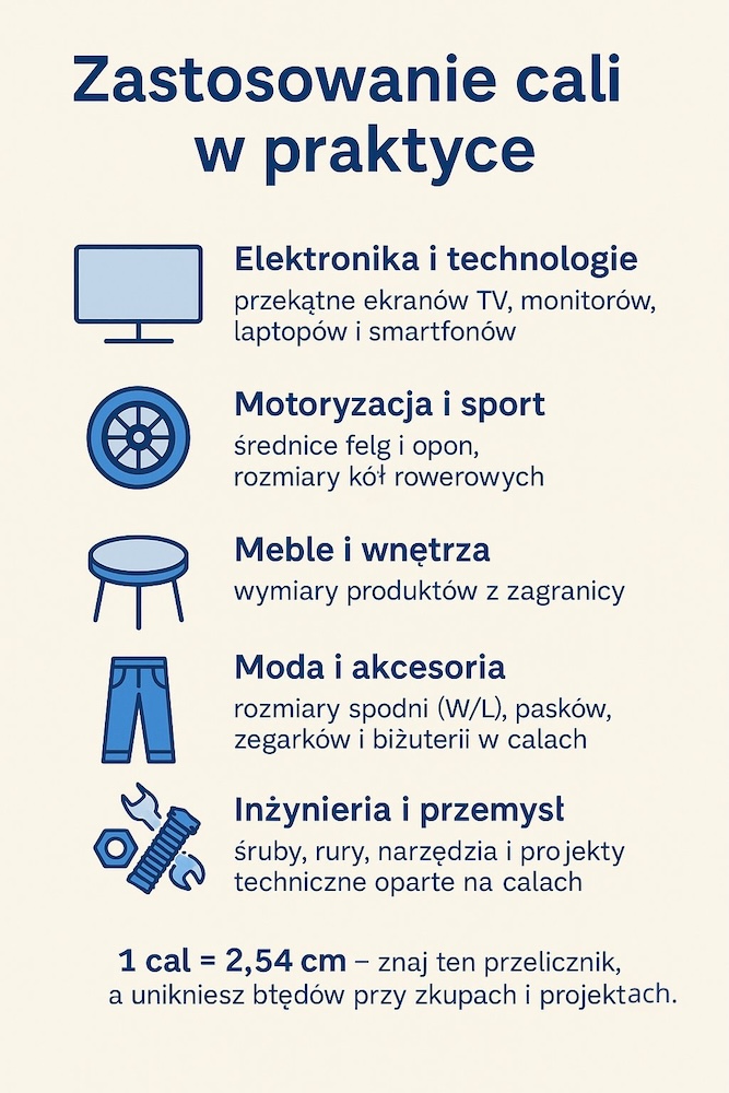 zastosowanie cali w praktyce 