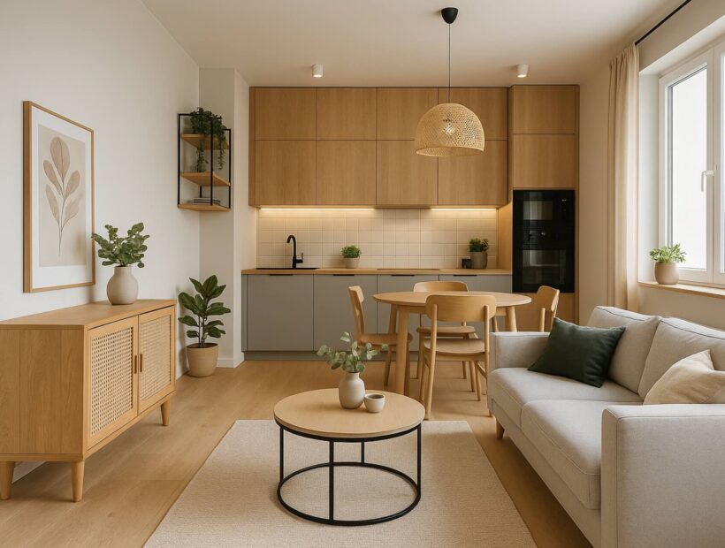 Mała kuchnia z salonem 20m2 – praktyczne pomysły i inspiracje