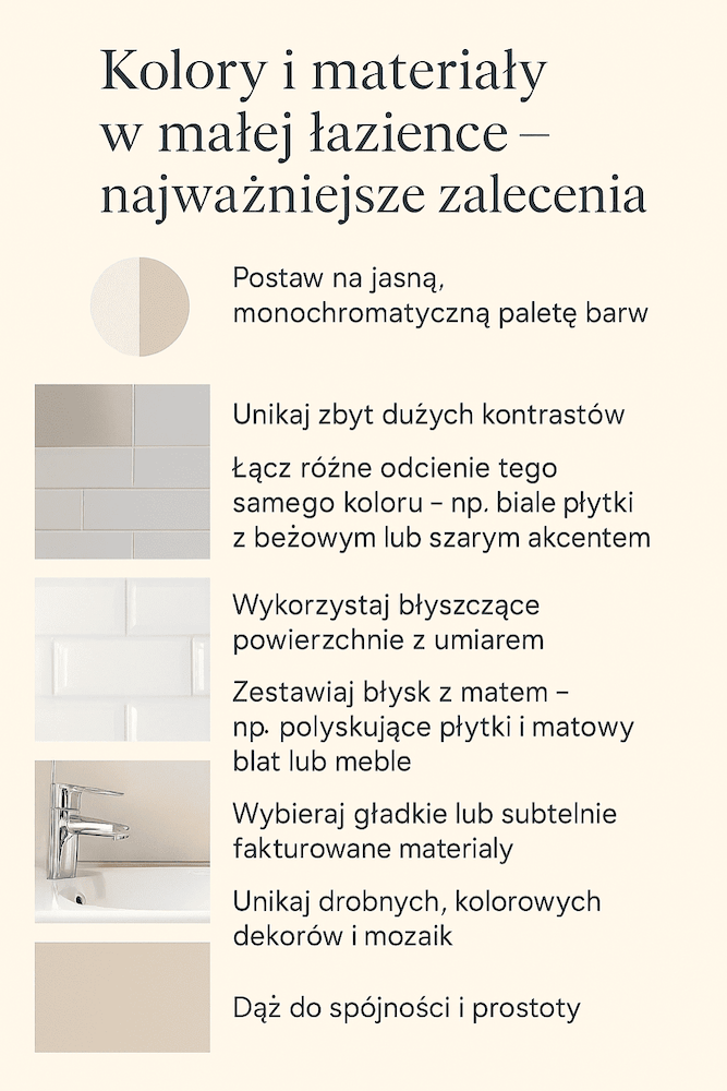 łazienka 4m2 - kolory i materiały do małych pomieszczeń 